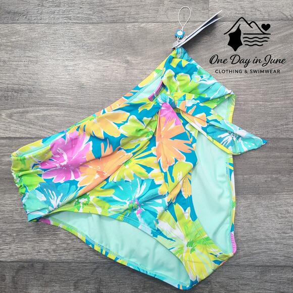 Bleu Rod Beattie Floral Bikini Bottom Size 8 - Picture 3 of 7